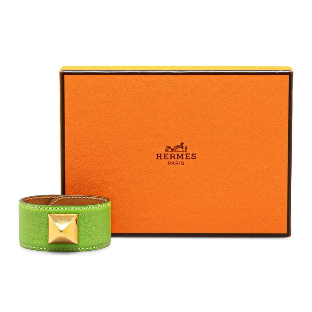 Hermes Green Medor Wrap Bracelet