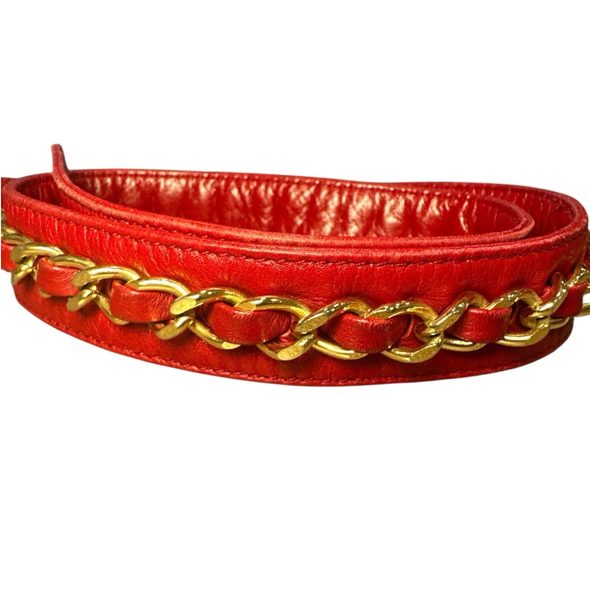 CHANEL 24K Red Lambskin Belt Bag