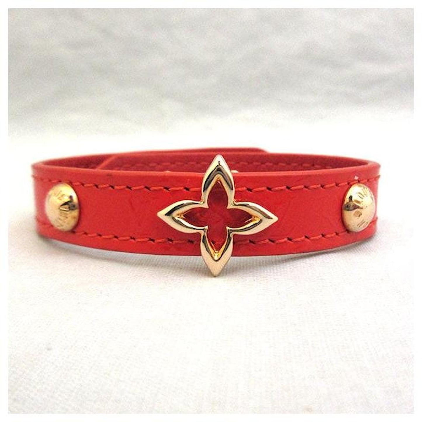Louis Vuitton Leather Monogram Flower Bracelet - Clairely Amazing