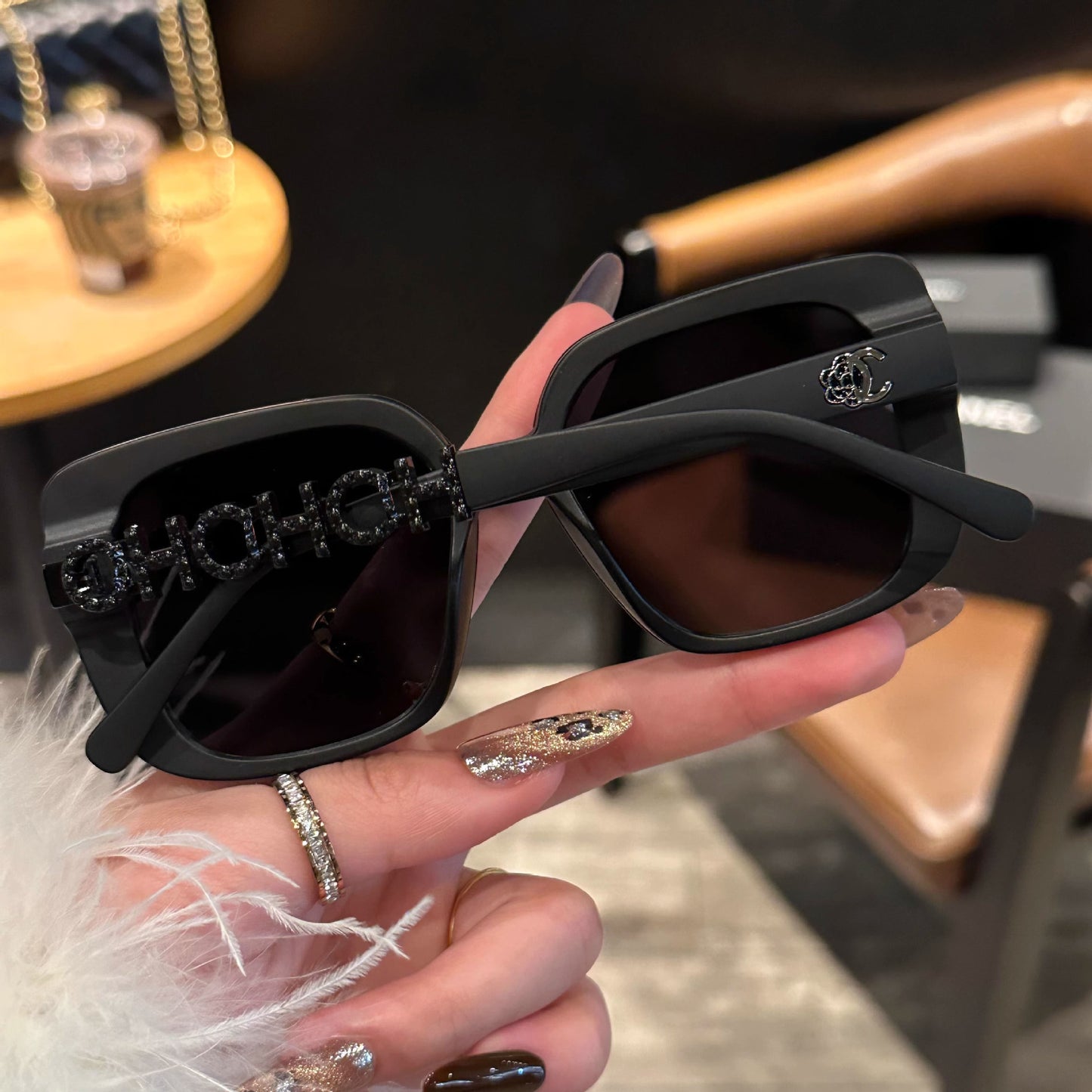 ⭐Oversized Black Square Polarized Sunglasses | UV400