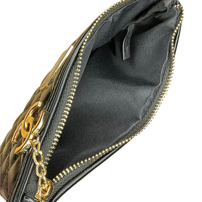 Chanel Makeup Black quilted cosmetic pouch