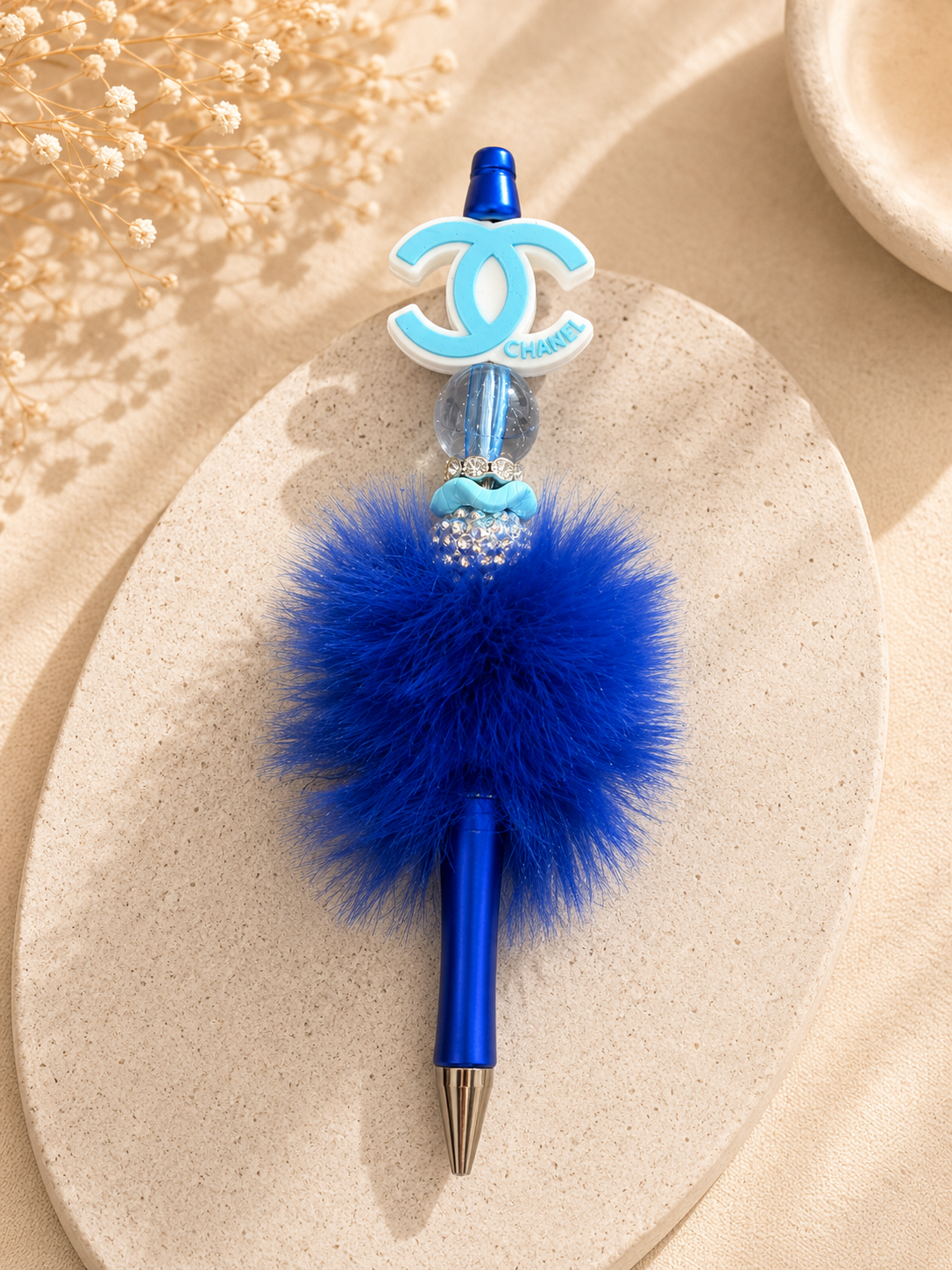Fashion Designer-Inspired Feather Beaded Pen