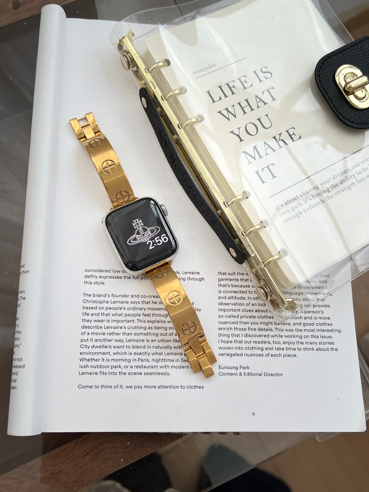 Gold Luxe Link Fashion Smart Watch Band