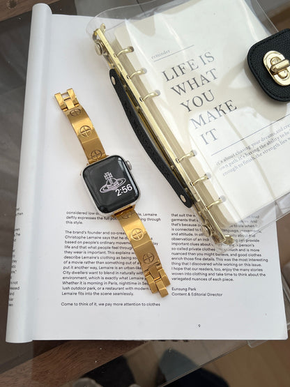 Gold Luxe Link Fashion Smart Watch Band