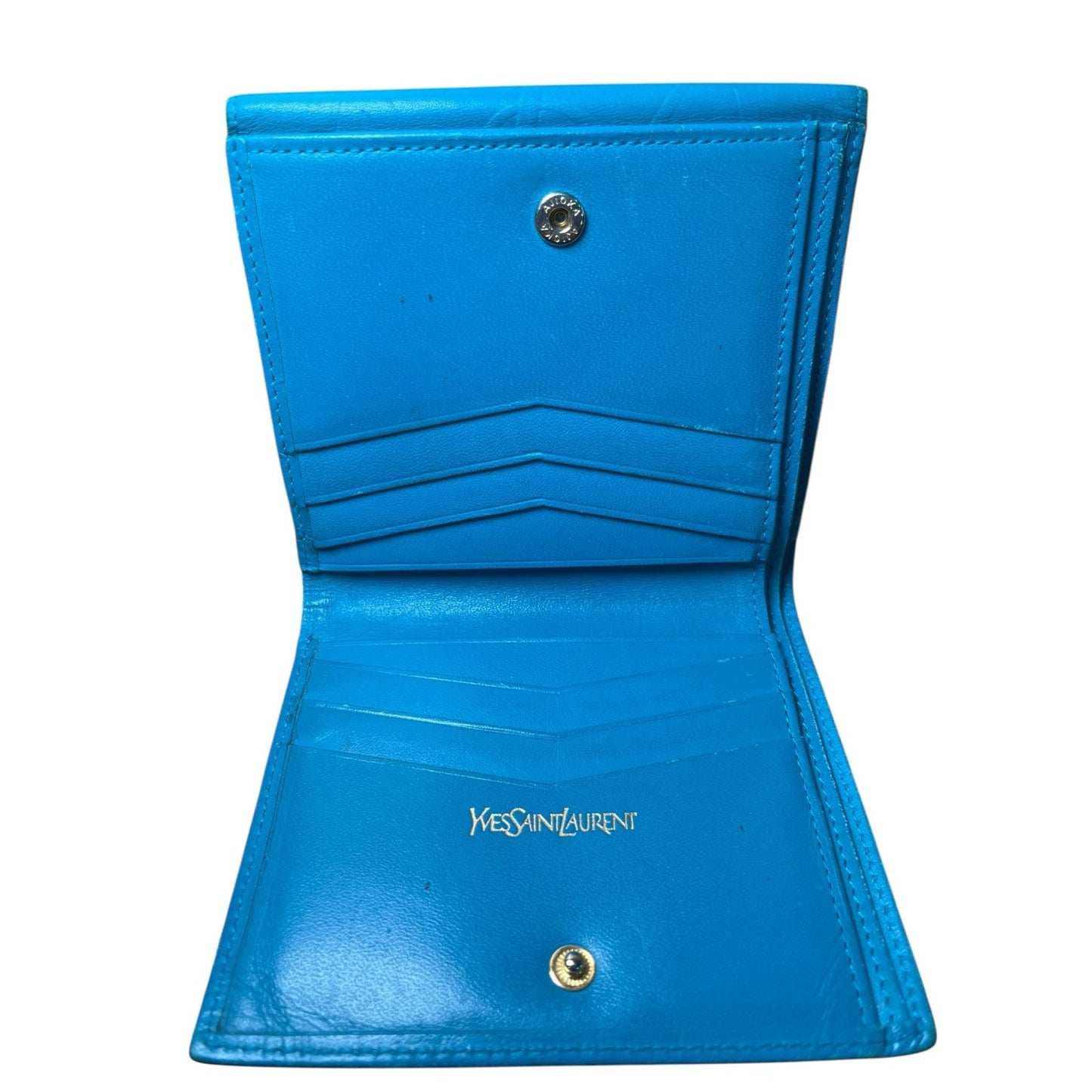 Yves Saint Laurent Turquoise Compact Wallet