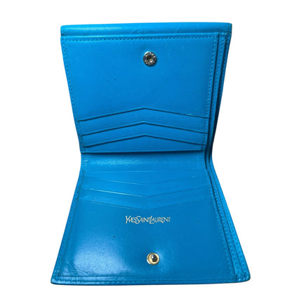 Yves Saint Laurent Turquoise Compact Wallet