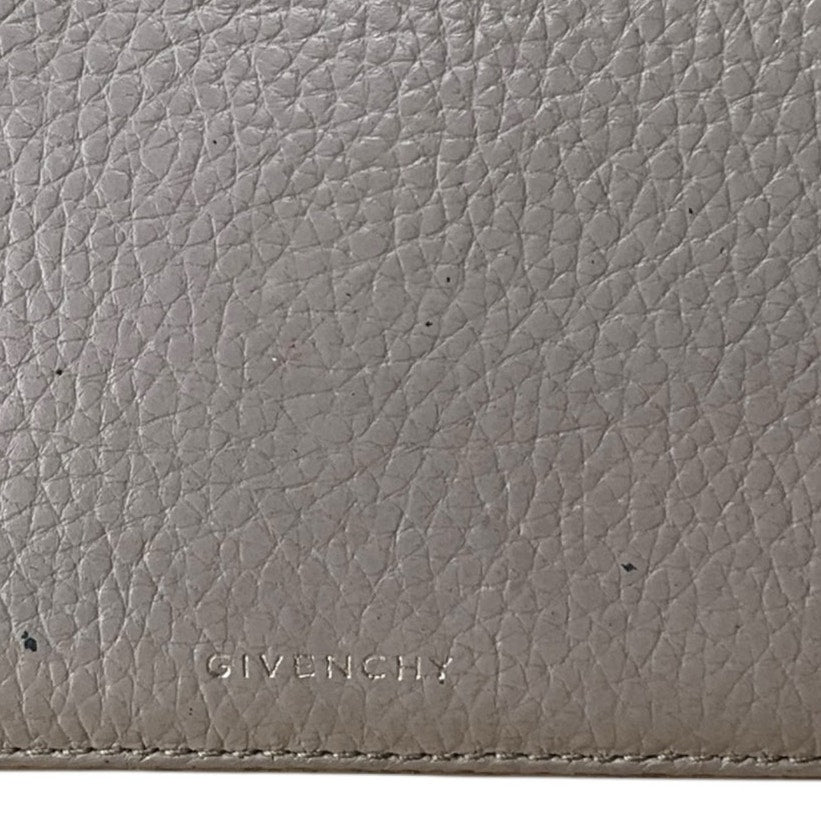 Givenchy gray leather silver wallet