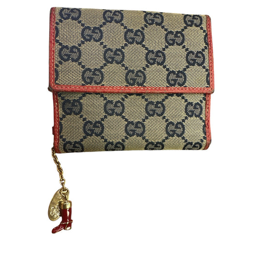 Gucci Canvas Leather Boot Wallet