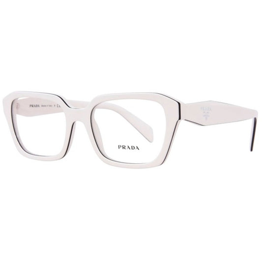 Prada White Eyeglasses Women's Havana Full Rim Cat Eye