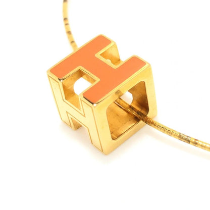 Hermes Orange Gold Necklace