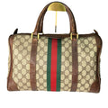 Authentic Vintage GUCCI Boston Bag Sherry Line Brown