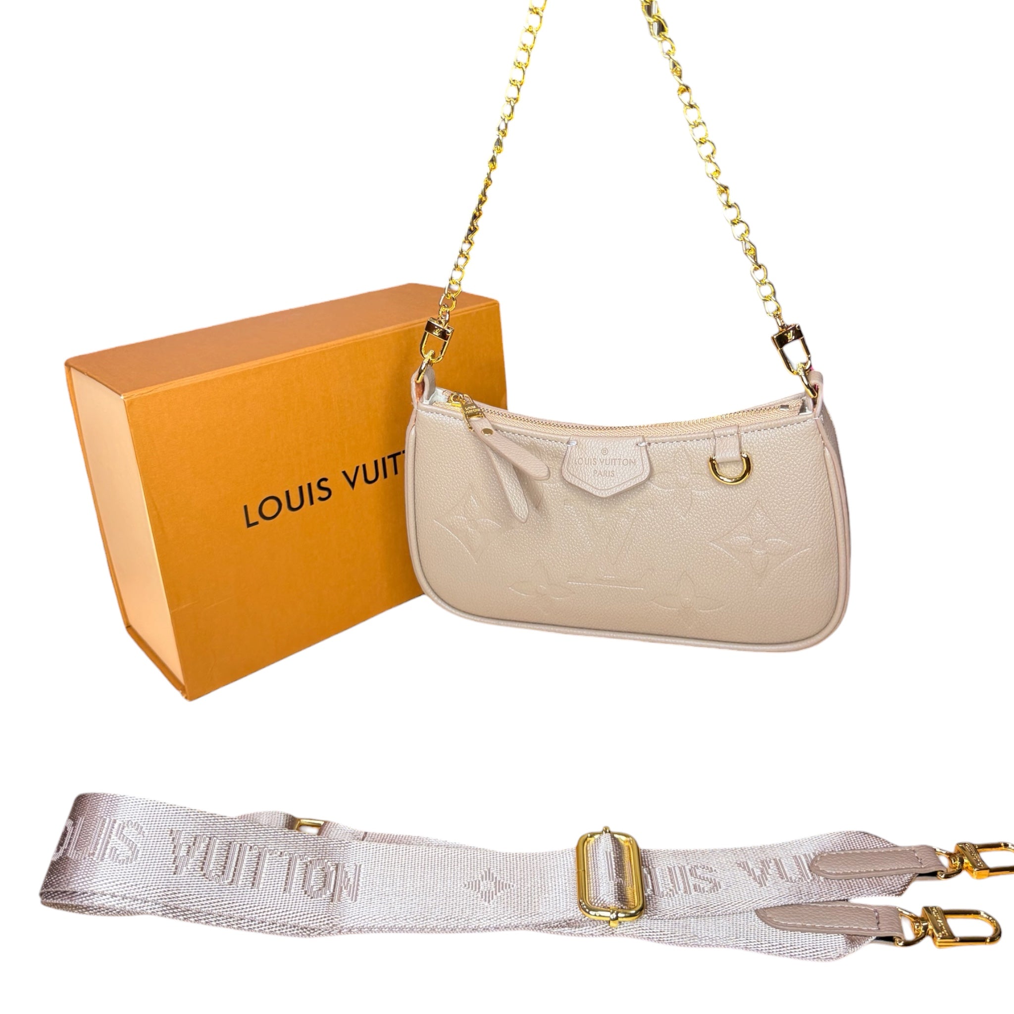 Luxury Monogram Mini Shoulder Bag with Two Interchangeable Straps