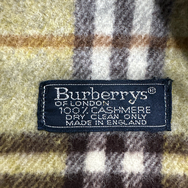 Burberry 100% Cashmere Scarf Olive Green - Clairely Amazing