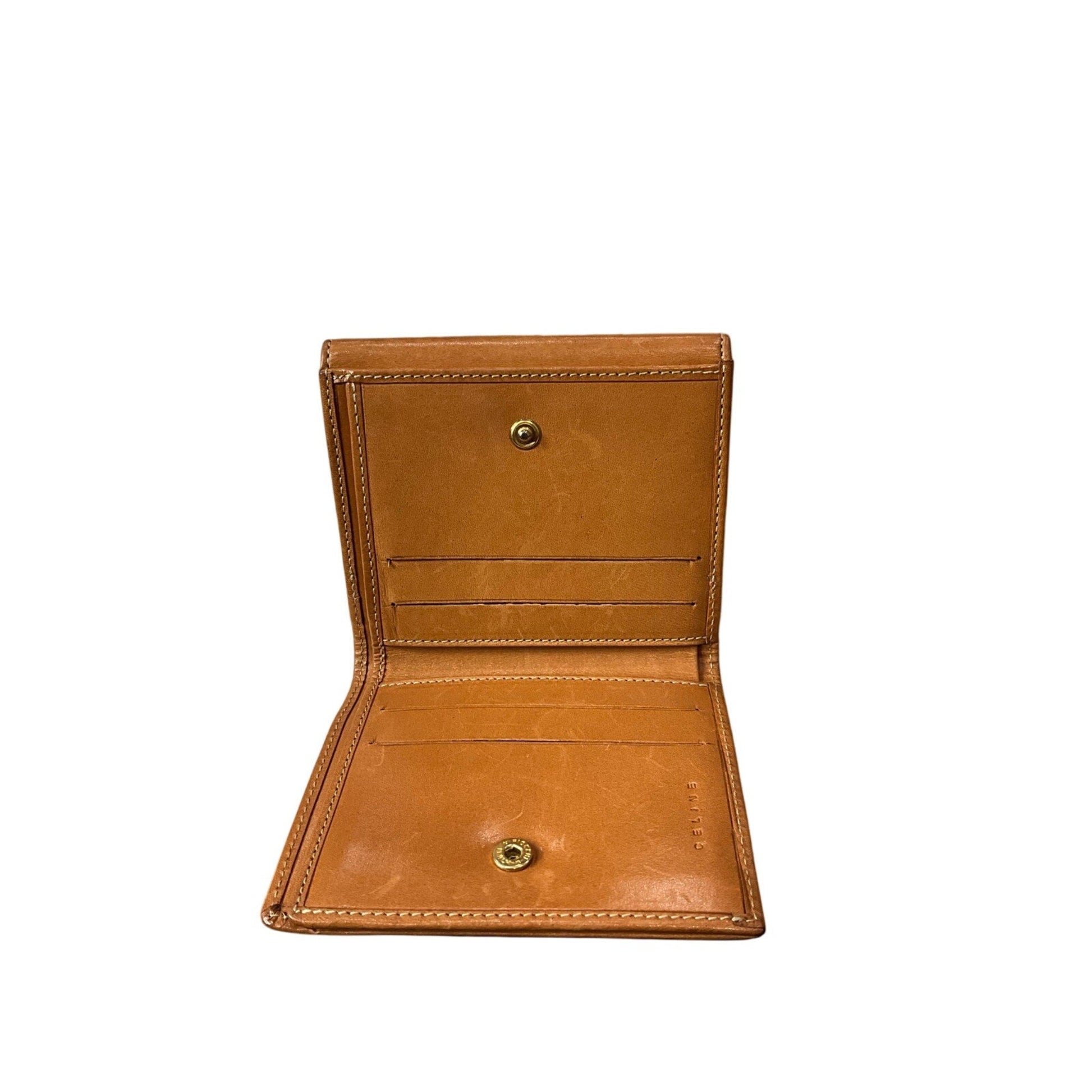 Brown leather wallet on a white background