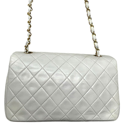 Chanel White Classic Medium Full Flap Bag