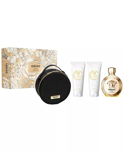 ✔️Versace Eros Pour Femme Luxury Gift Set (EDP + Body Care + Travel Case)