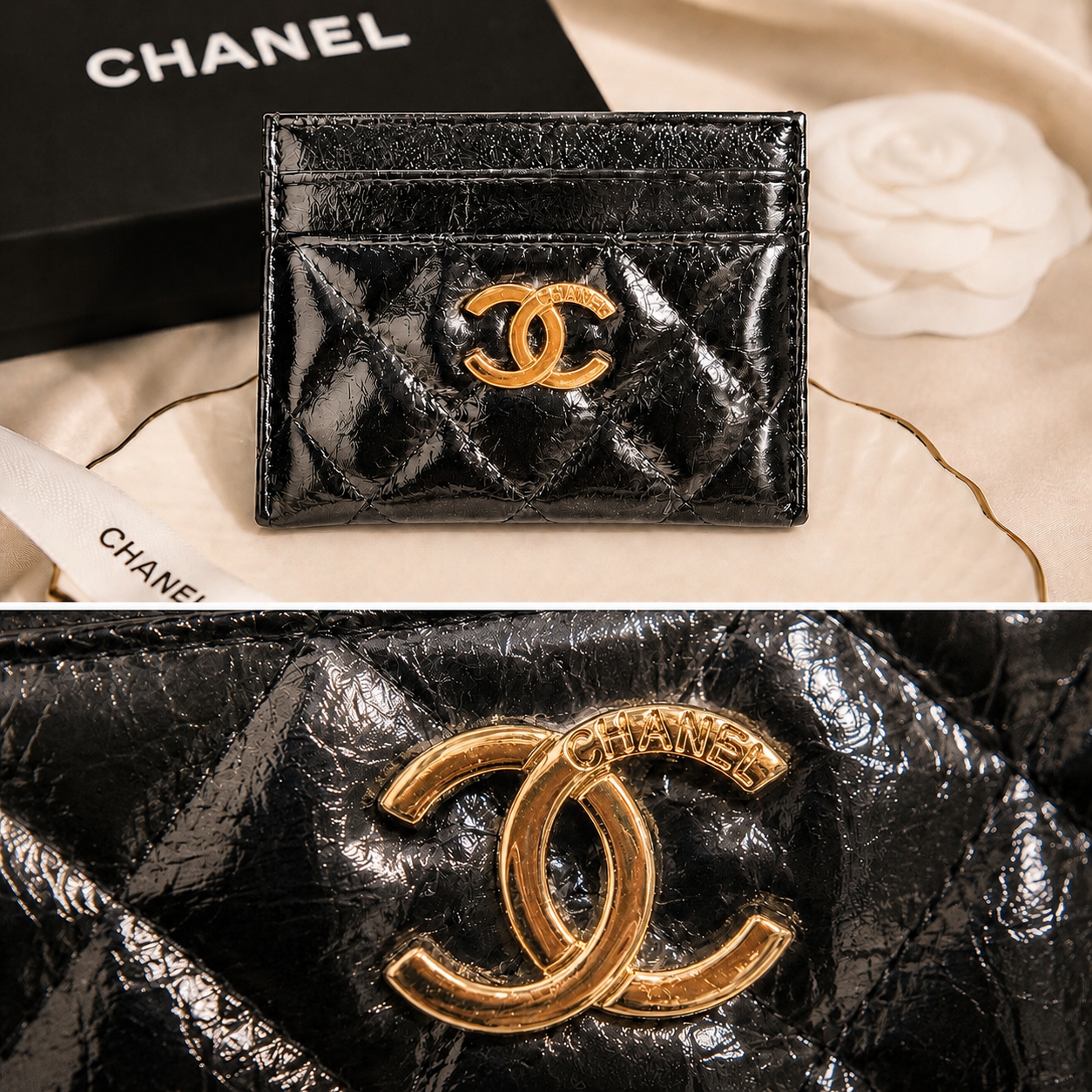 Chanel Beaute GWP Leather Card Holder – Multiple Logo Designs