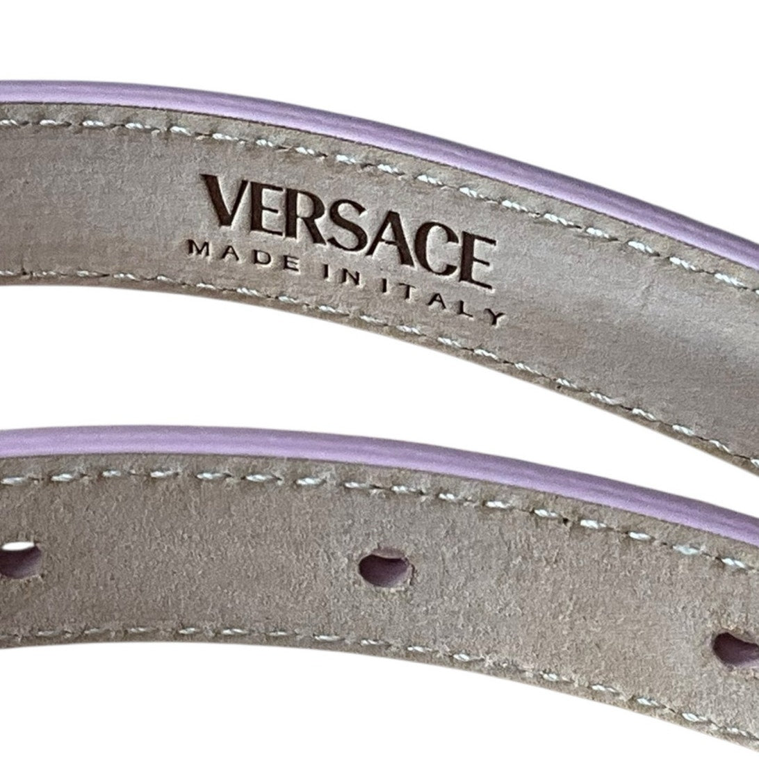 144. Versace Head Pink Bow Belt