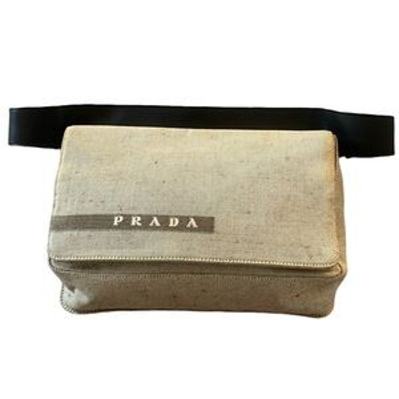 Prada Canvas & Leather Belt Bag