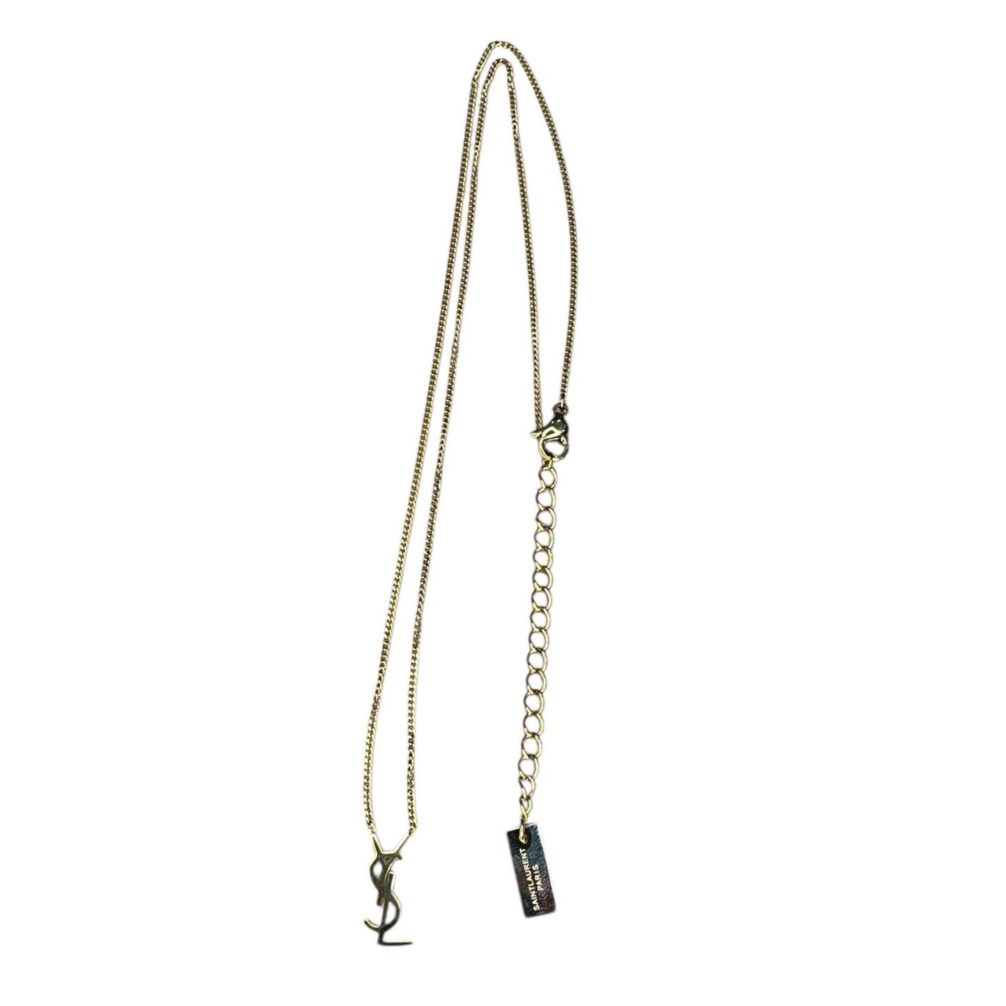 Minimal Letter Pendant Necklace – Gold Tone Slim Chain