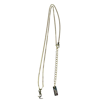 Minimal Letter Pendant Necklace – Gold Tone Slim Chain