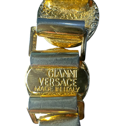 Iconic 1990s Gianni Versace Gold-Tone Medusa Charm Bracelet