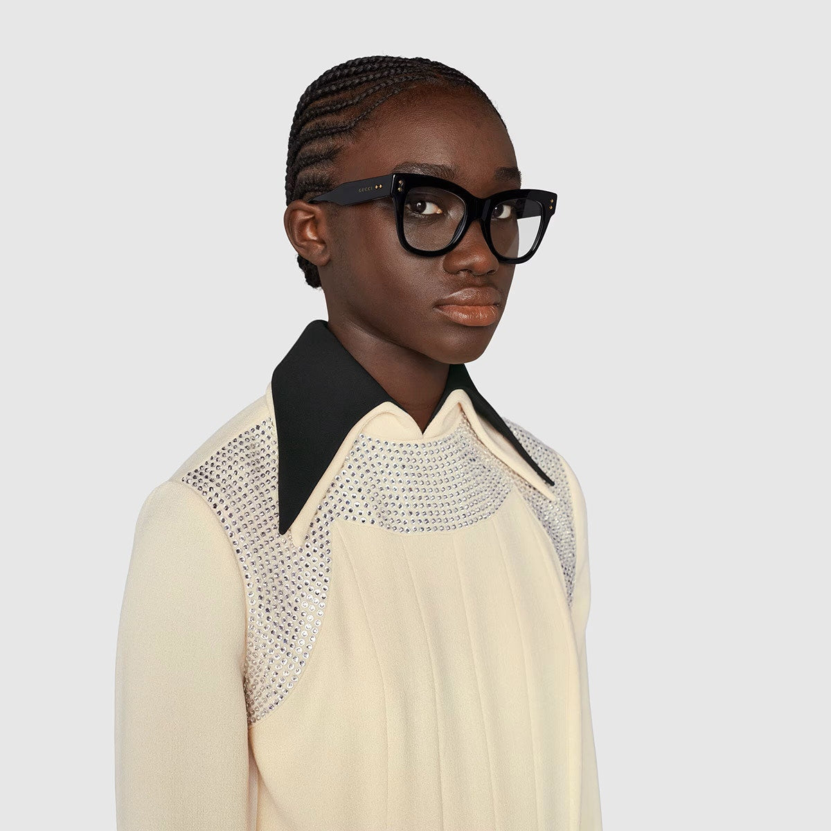 Gucci GG1086O Eyeglasses Women's Full Rim Cat Eye