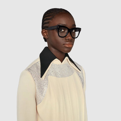 Gucci GG1086O Eyeglasses Women's Full Rim Cat Eye