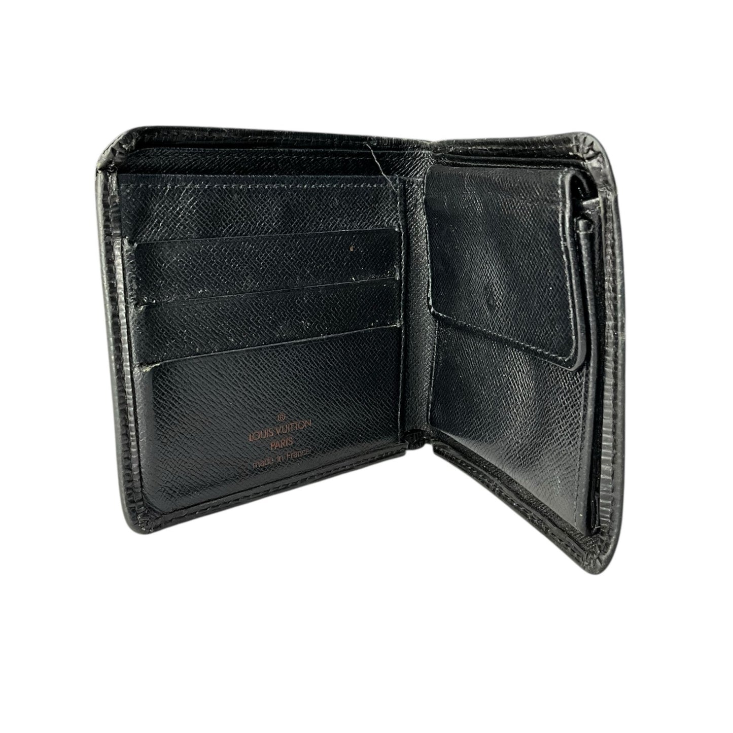 Louis Vuitton Epi Portefeuille Marco Black Leather Bifold Mens Wallet