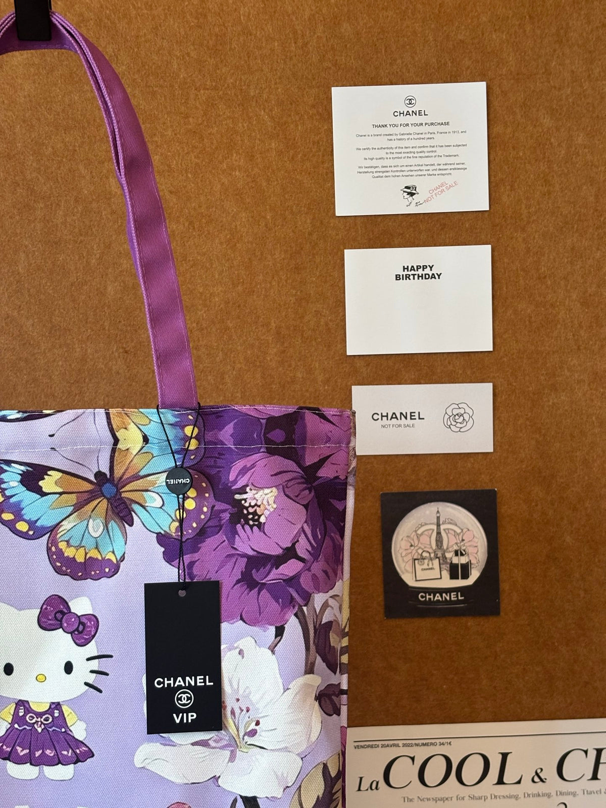 Lavender Butterfly & Hello Kitty Canvas Tote – GWP