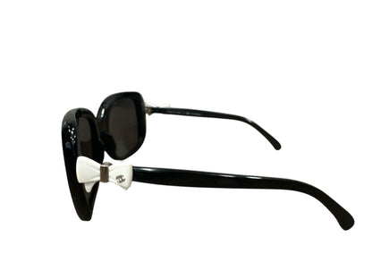 Chanel CC White Bows on Side Sunglasses - Clairely Amazing