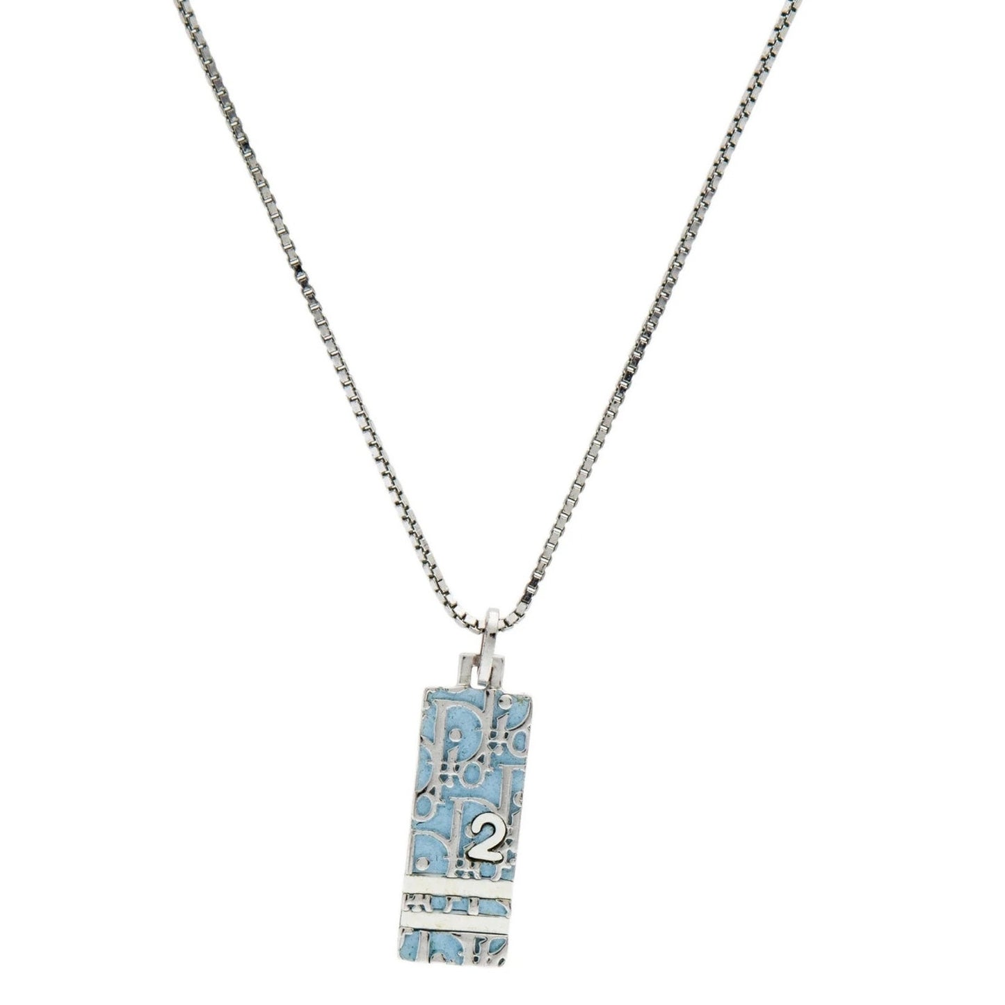 Dior Light Blue Trotter Necklace