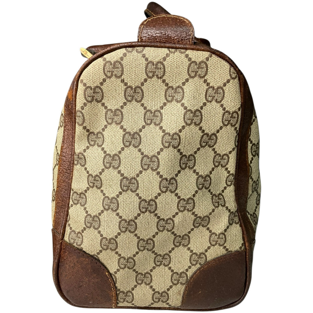 Authentic Vintage GUCCI Boston Bag Sherry Line Brown