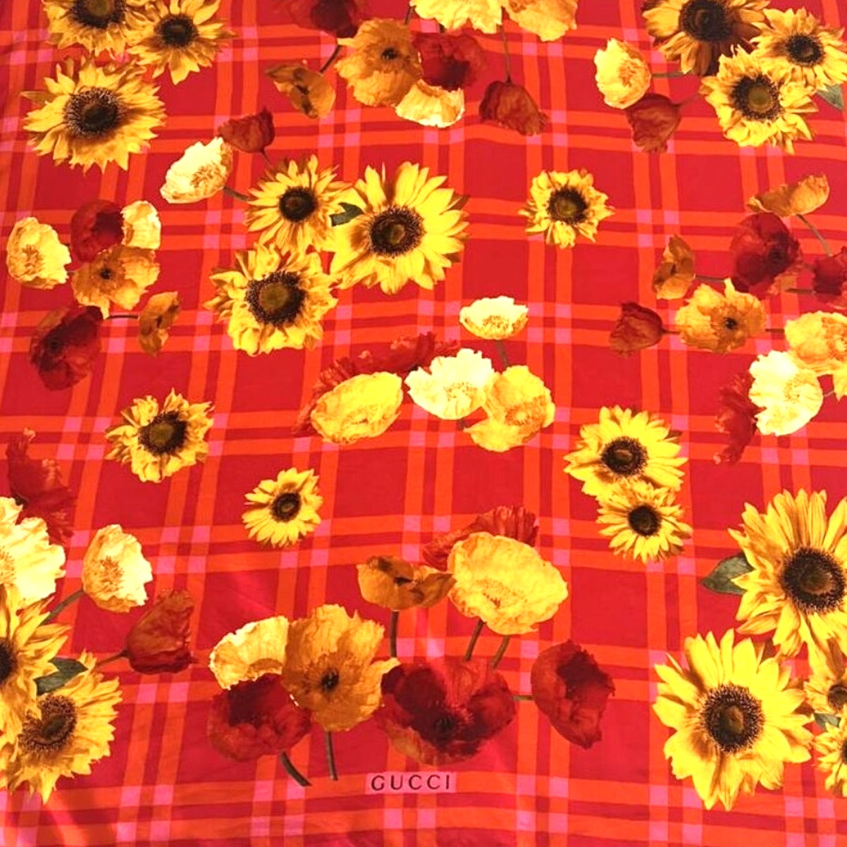 Gucci Silk Sunflower Scarf