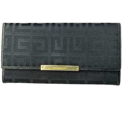 Givenchy Monogram Black Canvas Wallet