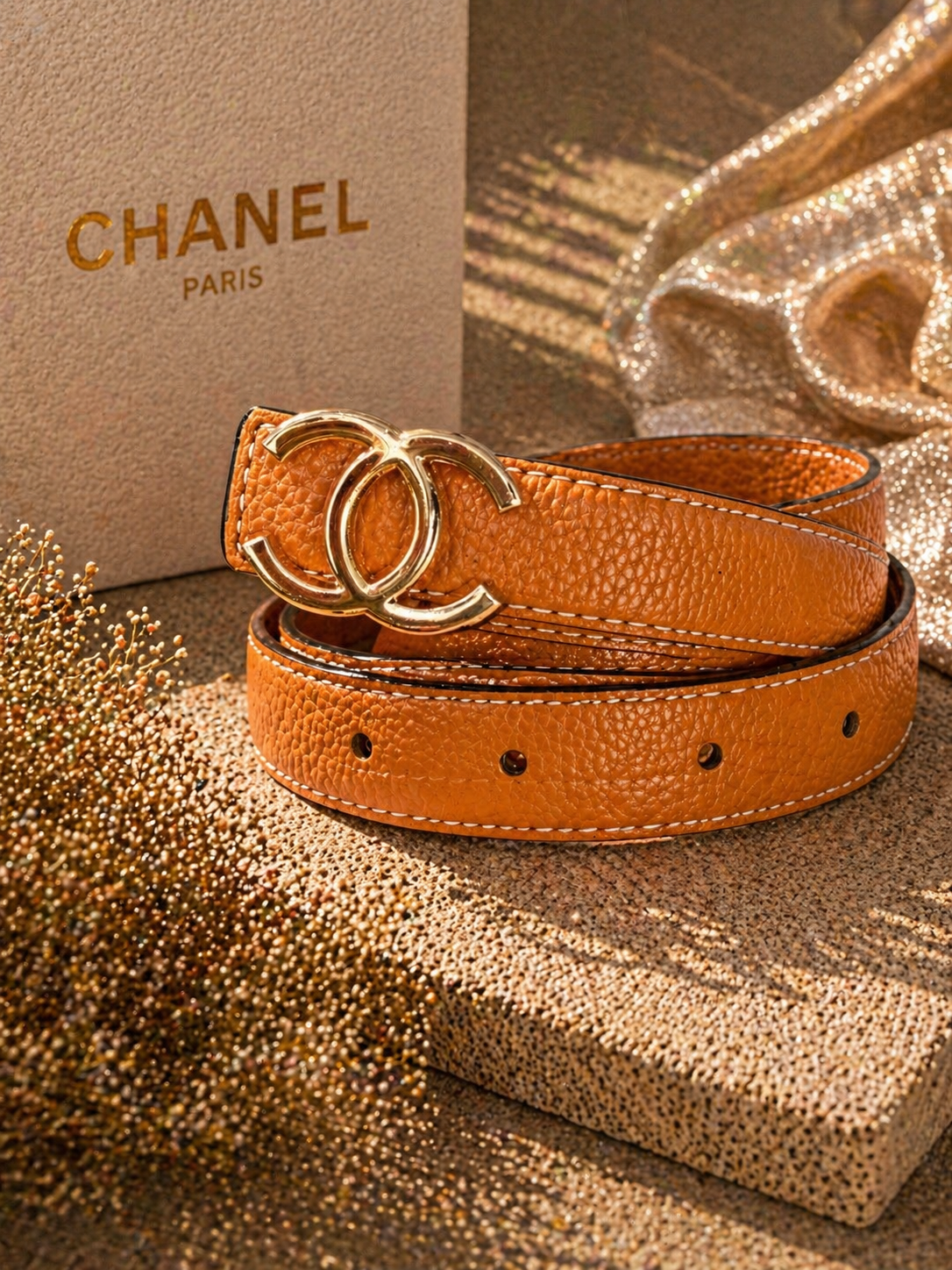 Luxury-Inspired Fashion Belt Collection – Gold Hardware Adjustable Waist Belt
