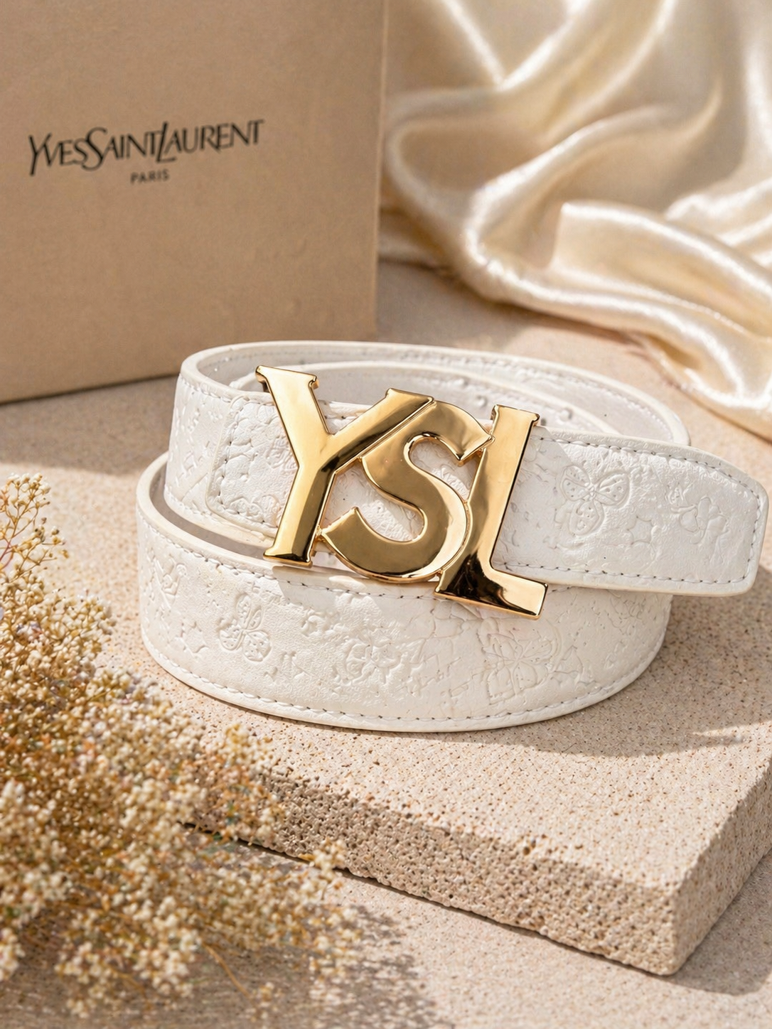 Luxe Embossed Butterfly Fashion Belt