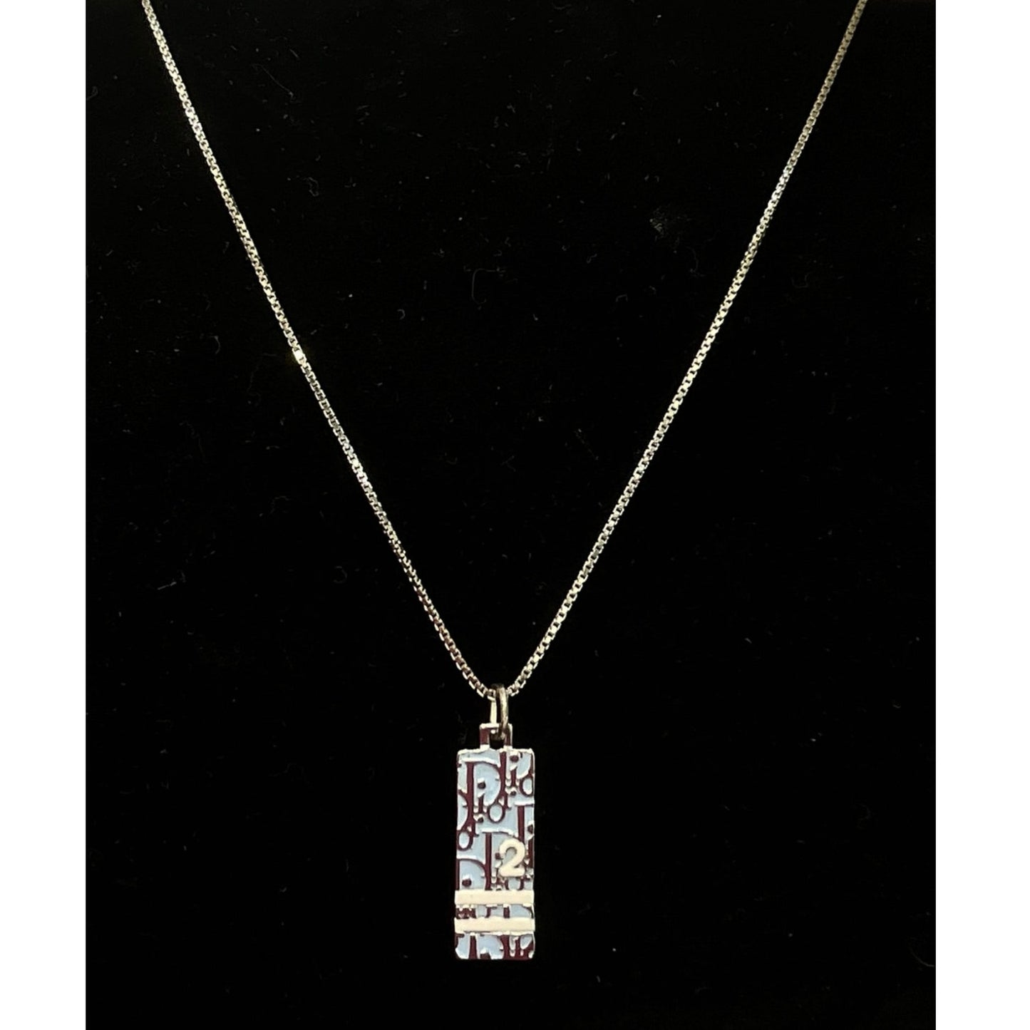 Dior Light Blue Trotter Necklace