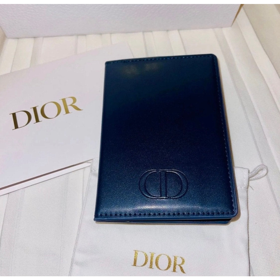 Christian Dior Parfums Navy Blue Passport Holder