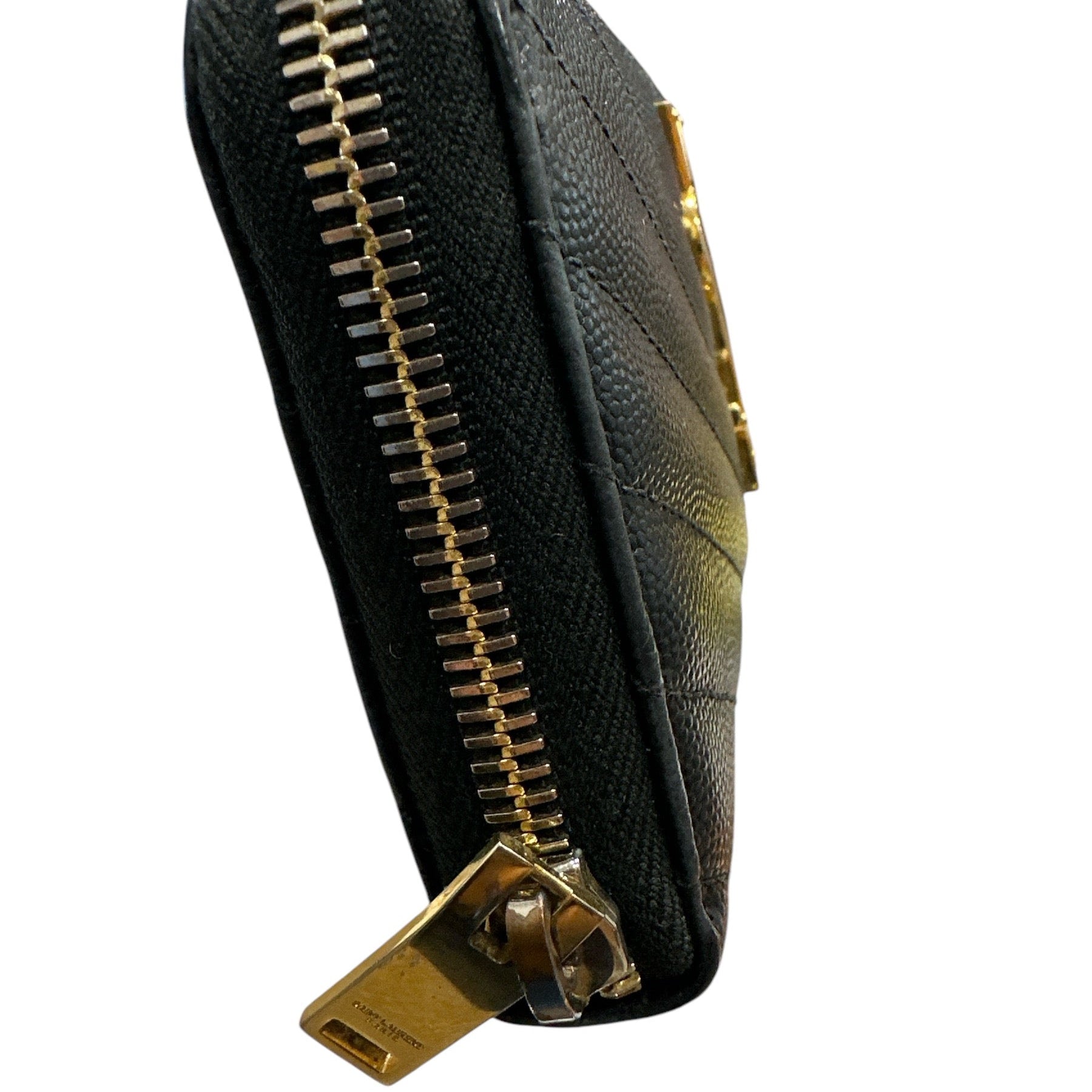 YSL Cassandra Zippy Wallet Black - Clairely Amazing