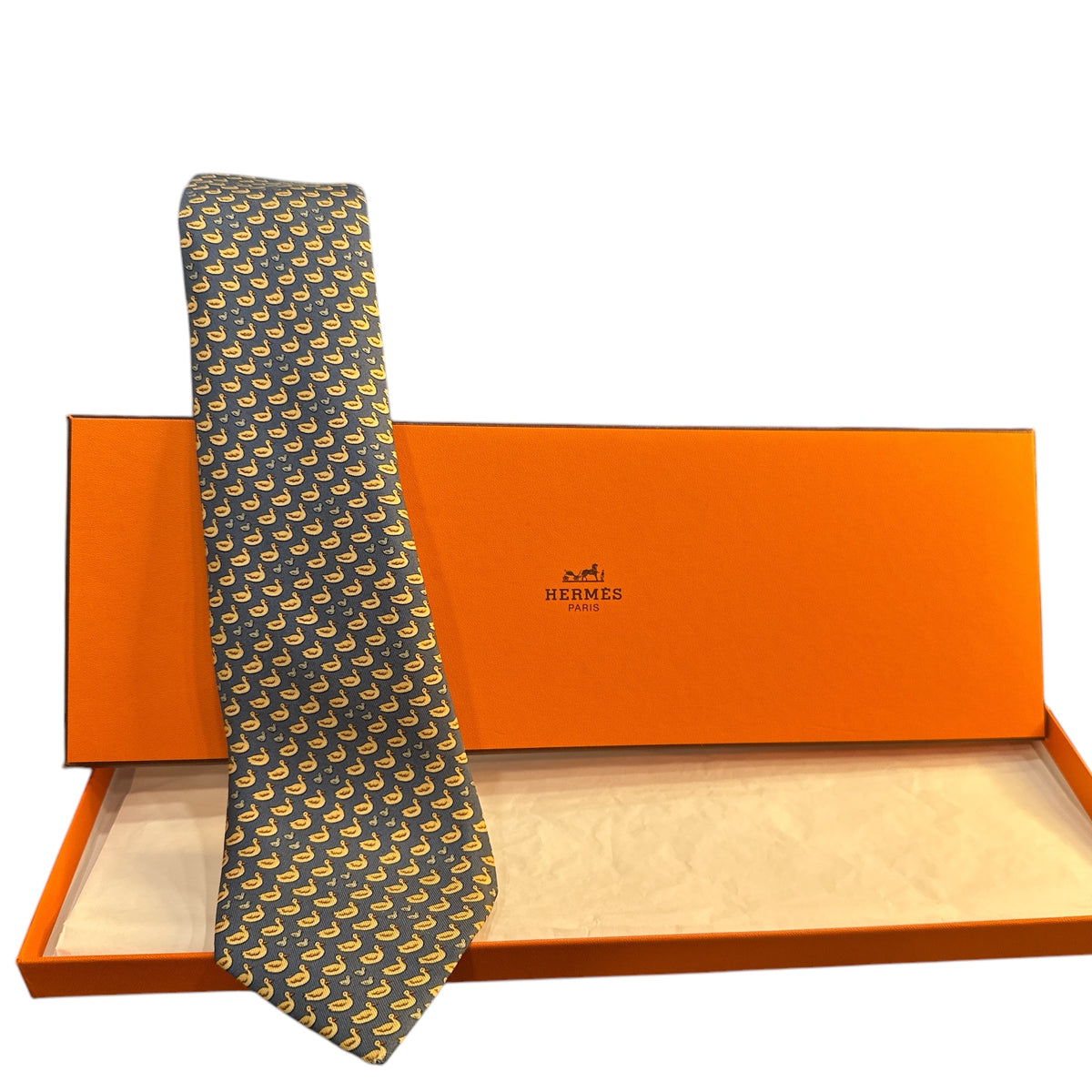 Hermes Yellow Ducklings Necktie - Clairely Amazing