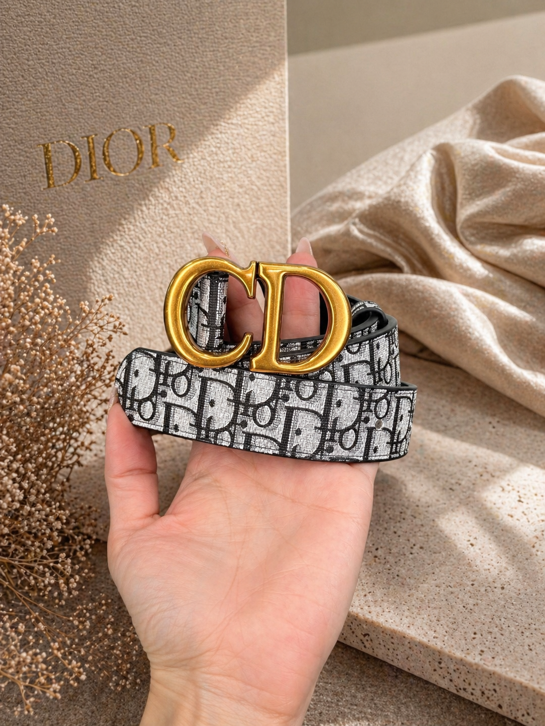 Luxe Monogram-Inspired Statement Fashion Belt