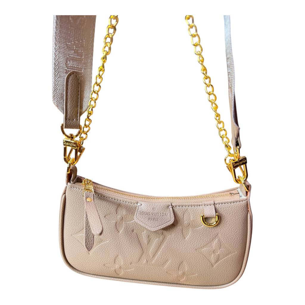 Luxury Monogram Mini Shoulder Bag with Two Interchangeable Straps