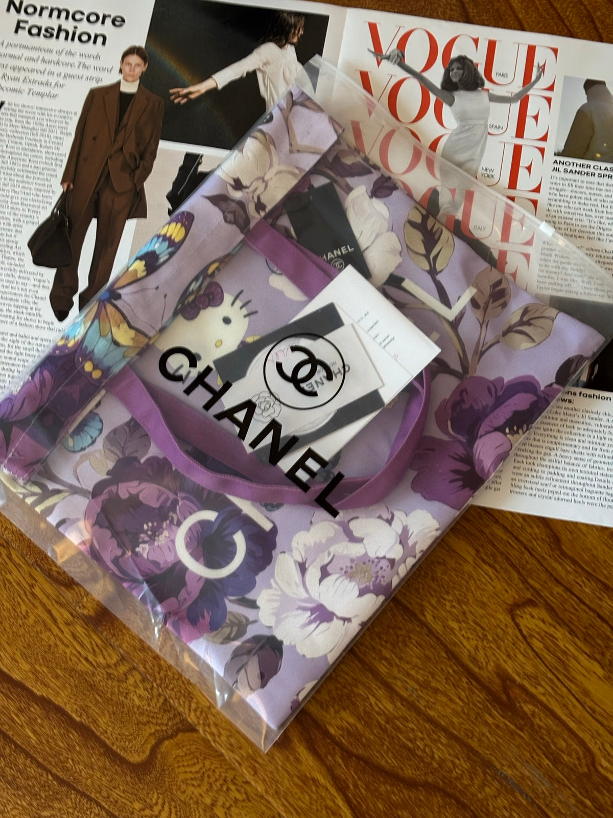 Lavender Butterfly & Hello Kitty Canvas Tote – GWP