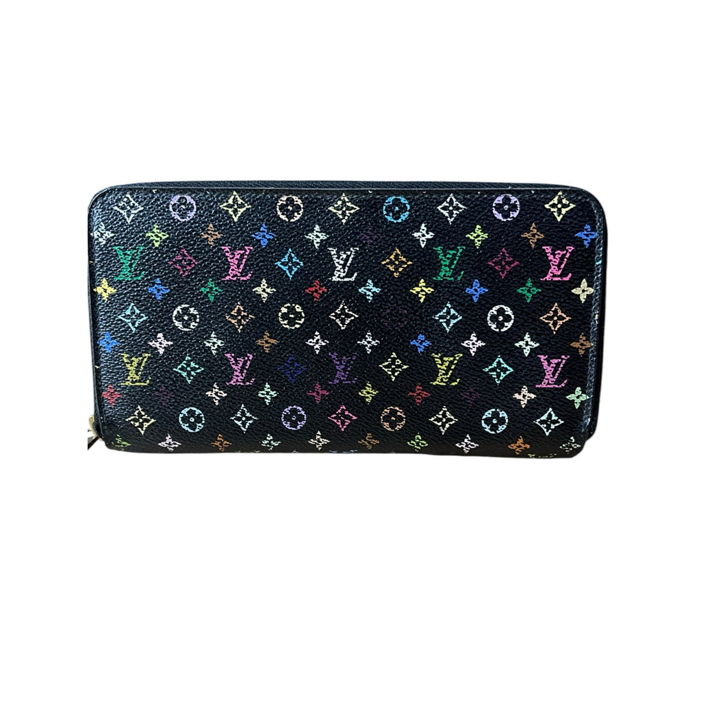 Authentic Louis Vuitton Monogram Multicolore Zippy Wallet – Black / Fuchsia
