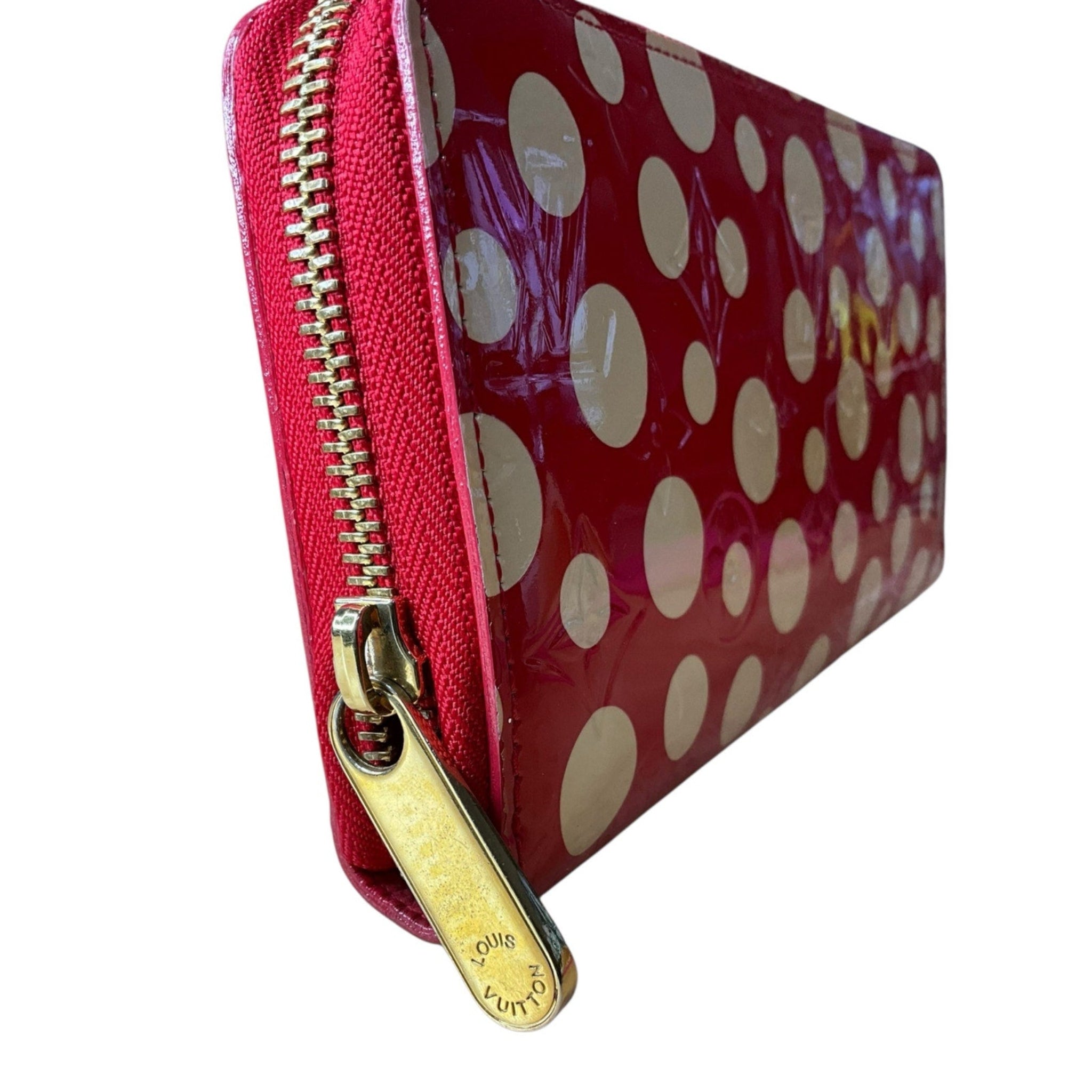 Authentic Louis Vuitton x Yayoi Kusama Vernis Zippy Wallet – Red/White Polka Dot