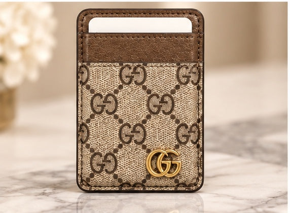 Fashion Monogram Magnetic Phone Wallet Card Holder