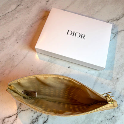 PREORDER DEPOSIT ONLY - Dior GWP Wicker Cosmetic Pouch – Summer Raffia Style Zip Bag