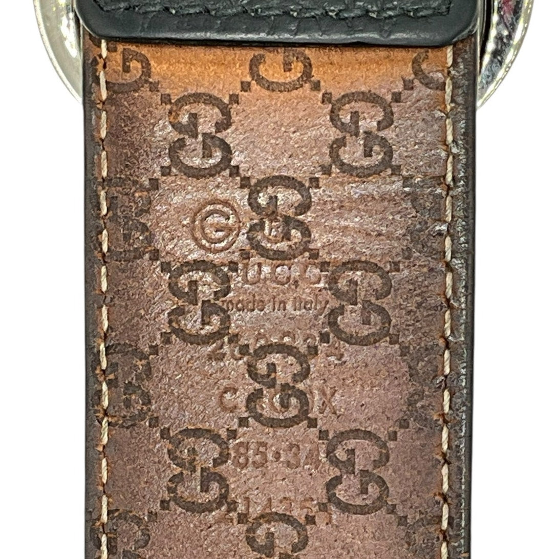 Gucci Black Silver Belt