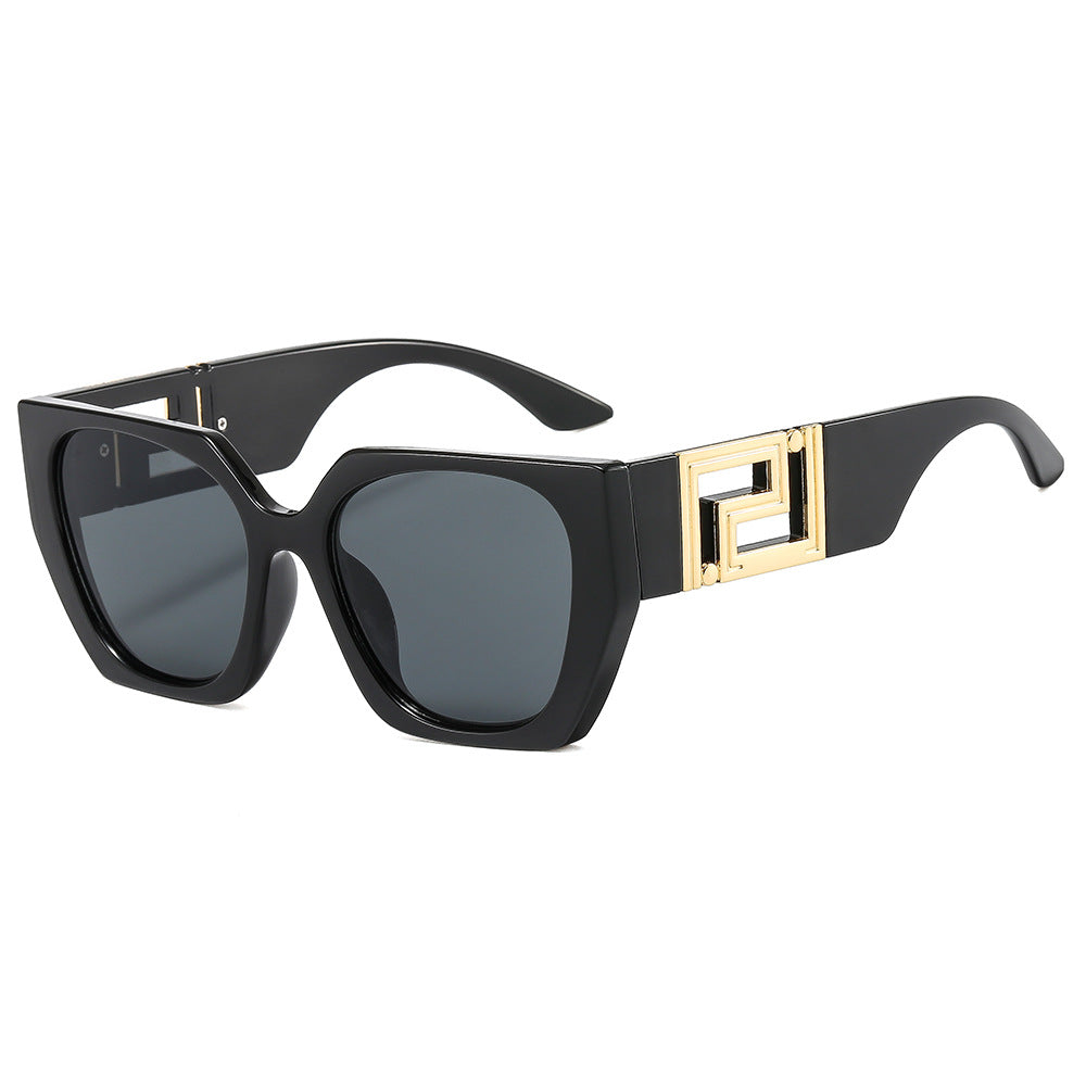 Geometric Statement Oversized Sunglasses – UV400